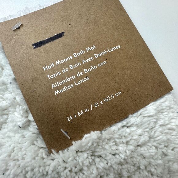 West Elm Half Moon Bath Mat Runner - NEW - Picture 2 of 7